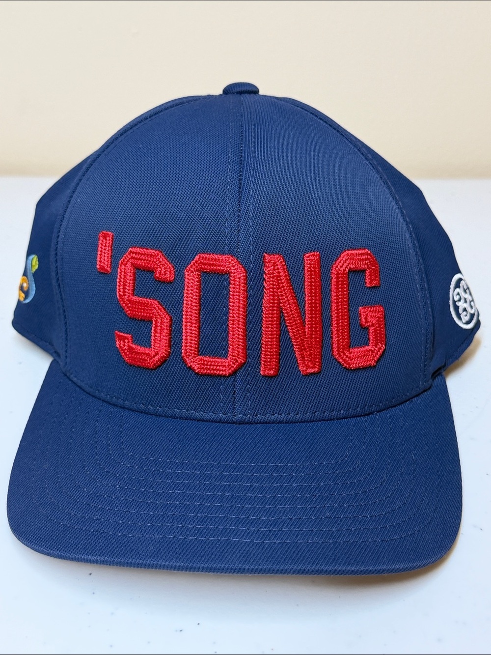 G/FORE Streamsong Navy hat with Red 'SONG' Patch & logo on sides, Clean!